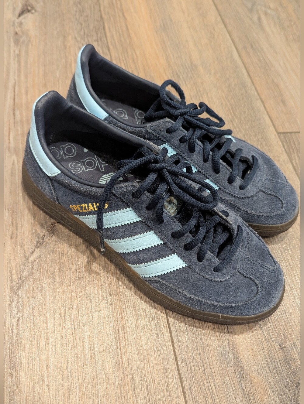 Adidas Women's Originals HANDBALL SPEZIAL SHOES Blue US5 Navy sky suede